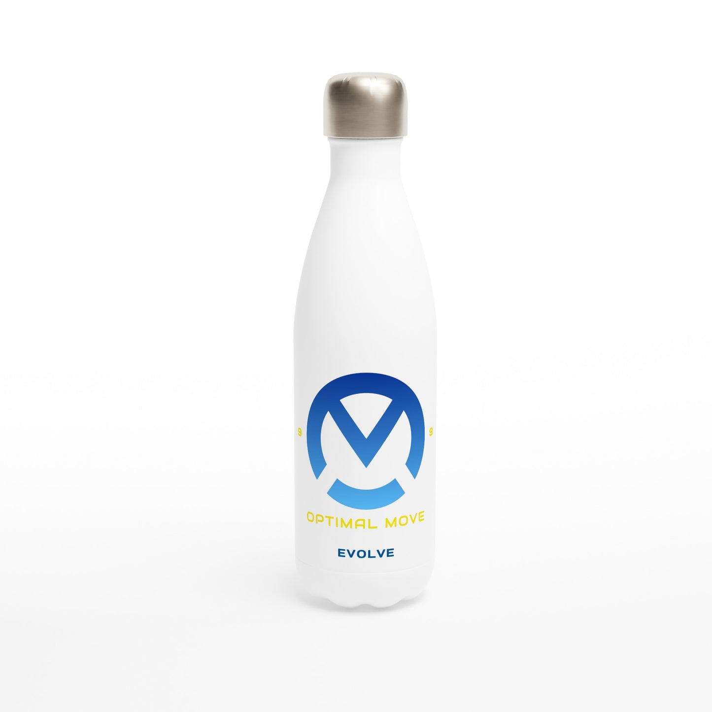 White 17oz Stainless Steel Water Bottle