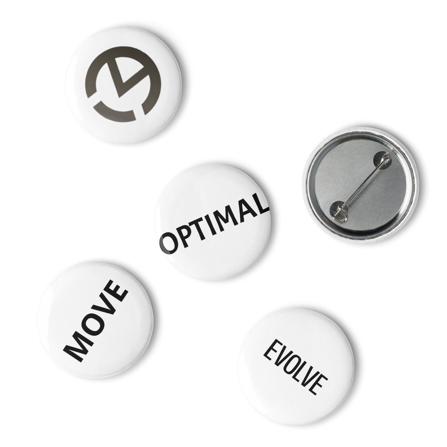 Set of pin buttons
