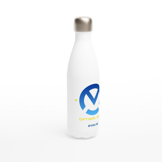 White 17oz Stainless Steel Water Bottle