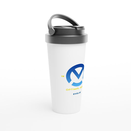 White 15oz Stainless Steel Travel Mug